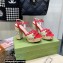 Gucci Heel 12cm platform 4cm sandals with Bow Red 2023