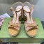 Gucci Heel 12cm platform 4cm sandals with Bow Apricot 2023