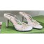Gucci Heel 9cm Sandals White with crystals Interlocking G 2023