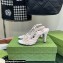Gucci Heel 9cm Sandals White with crystals Interlocking G 2023