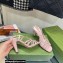Gucci Heel 9cm Sandals Pink with crystals Interlocking G 2023