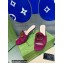 Gucci Heel 7cm Slide Sandals Suede Purple with Gold Interlocking G 2023