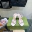 Gucci Heel 9cm Sandals White with Bow and Gold Logo 2023