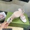 Gucci Heel 9cm Sandals White with Bow and Gold Logo 2023