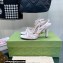 Gucci Heel 9cm Sandals White with Bow and Gold Logo 2023