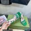 Gucci Heel 9cm Sandals Green with Bow and Gold Logo 2023
