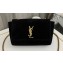 Saint Laurent kate small reversible chain bag in suede and smooth leather 721250 Black