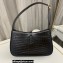 Saint Laurent le 5 à 7 hobo bag in crocodile-embossed leather 657228 Black