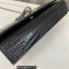 Saint Laurent kate medium chain bag with tassel in crocodile-embossed shiny leather 354119 Black/Silver