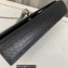 Saint Laurent kate medium chain bag with tassel in crocodile-embossed leather 354119 Black/Silver