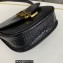 Saint Laurent kaia small satchel bag in shiny crocodile-embossed leather 619740 Black