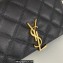Saint Laurent Becky Chain Wallet bag in quilted leather 585031 Black