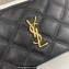Saint Laurent Becky Double Zip Pouch bag in quilted leather 608941 Black