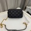 Saint Laurent Becky Double Zip Pouch bag in quilted leather 608941 Black