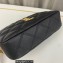 Saint Laurent Becky Double Zip Pouch bag in quilted leather 608941 Black
