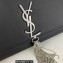 Saint Laurent kate small chain bag with tassel in smooth leather 474366 Black/Silver