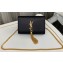 Saint Laurent kate small chain bag with tassel in grain de poudre embossed leather 474366 Black/Gold