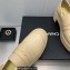 Chanel Heel CC Logo Platform Loafers Beige 2023