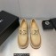 Chanel Heel 6.5cm CC Logo Shiny Calfskin Loafers G39602 Beige 2023