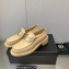 Chanel Heel 6.5cm CC Logo Shiny Calfskin Loafers G39602 Beige 2023