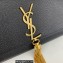 Saint Laurent kate small chain bag with tassel in grain de poudre embossed leather 474366 Black/Gold