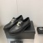 Chanel Heel 6.5cm CC Logo Shiny Calfskin Loafers G39602 Black 2023