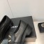 Chanel Heel 6.5cm CC Logo Shiny Calfskin Loafers G39602 Black 2023