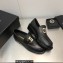 Chanel Heel 6.5cm CC Logo Shiny Calfskin Loafers G39602 Black 2023