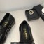 Chanel Heel 6.5cm CC Logo Shiny Calfskin Loafers G39602 Black 2023