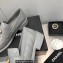 Chanel Heel 6.5cm Metal CC Logo Loafers G39697 Quilting Gray 2023