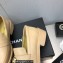 Chanel Heel 6.5cm Metal CC Logo Loafers G39697 Beige 2023