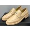 Chanel Heel 6.5cm Metal CC Logo Loafers G39697 Beige 2023