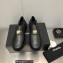 Chanel Heel 6.5cm Metal CC Logo Loafers G39697 Black 2023