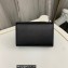 Saint Laurent kate small chain bag with tassel in grain de poudre embossed leather 474366 Black/Silver