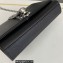 Saint Laurent kate small chain bag with tassel in grain de poudre embossed leather 474366 Black/Silver