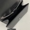 Saint Laurent kate small chain bag with tassel in grain de poudre embossed leather 474366 Black/Silver