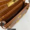 Saint Laurent manhattan small shoulder bag in crocodile-embossed leather 675626 Brown