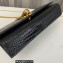 Saint Laurent kate medium chain bag with tassel in crocodile-embossed shiny leather 354119 Black/Gold