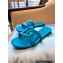 Cheap Sale Hermes Aloha Chaine D'ancre Rubber Slipper Sandals Blue