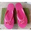 Cheap Sale Gucci Chevron Thong Sandals with Double G Fuchsia