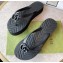 Cheap Sale Gucci Chevron Thong Sandals with Double G Black