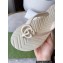 Cheap Sale Gucci Chevron Thong Sandals with Double G White