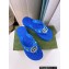 Cheap Sale Gucci Chevron Thong Sandals with Crystal Double G Blue