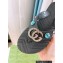 Cheap Sale Gucci Chevron Thong Sandals with Crystal Double G Black