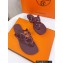 Cheap Sale Hermes Egerie Chaine D'ancre TPU Flip Flops Thongs Sandals Burgundy