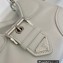 Prada Moon Re-Nylon and leather Bag 1BA381 White