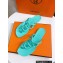 Cheap Sale Hermes Egerie Chaine D'ancre TPU Flip Flops Thongs Sandals Turquoise Green