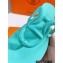 Cheap Sale Hermes Egerie Chaine D'ancre TPU Flip Flops Thongs Sandals Turquoise Green