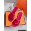 Cheap Sale Hermes Aloha Chaine D'ancre Rubber Slipper Sandals Red