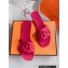 Cheap Sale Hermes Aloha Chaine D'ancre Rubber Slipper Sandals Red